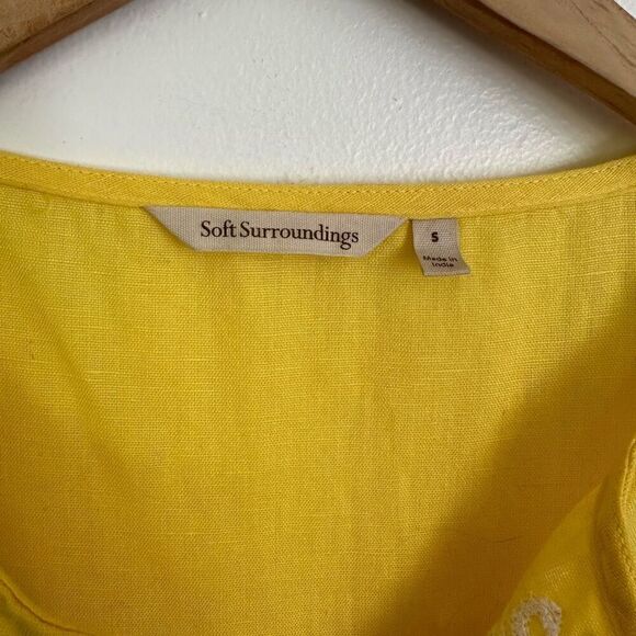 Soft Surroundings Women’s Daydream Embroidered Linen Blend Maxi Dress - Picture 6 of 10